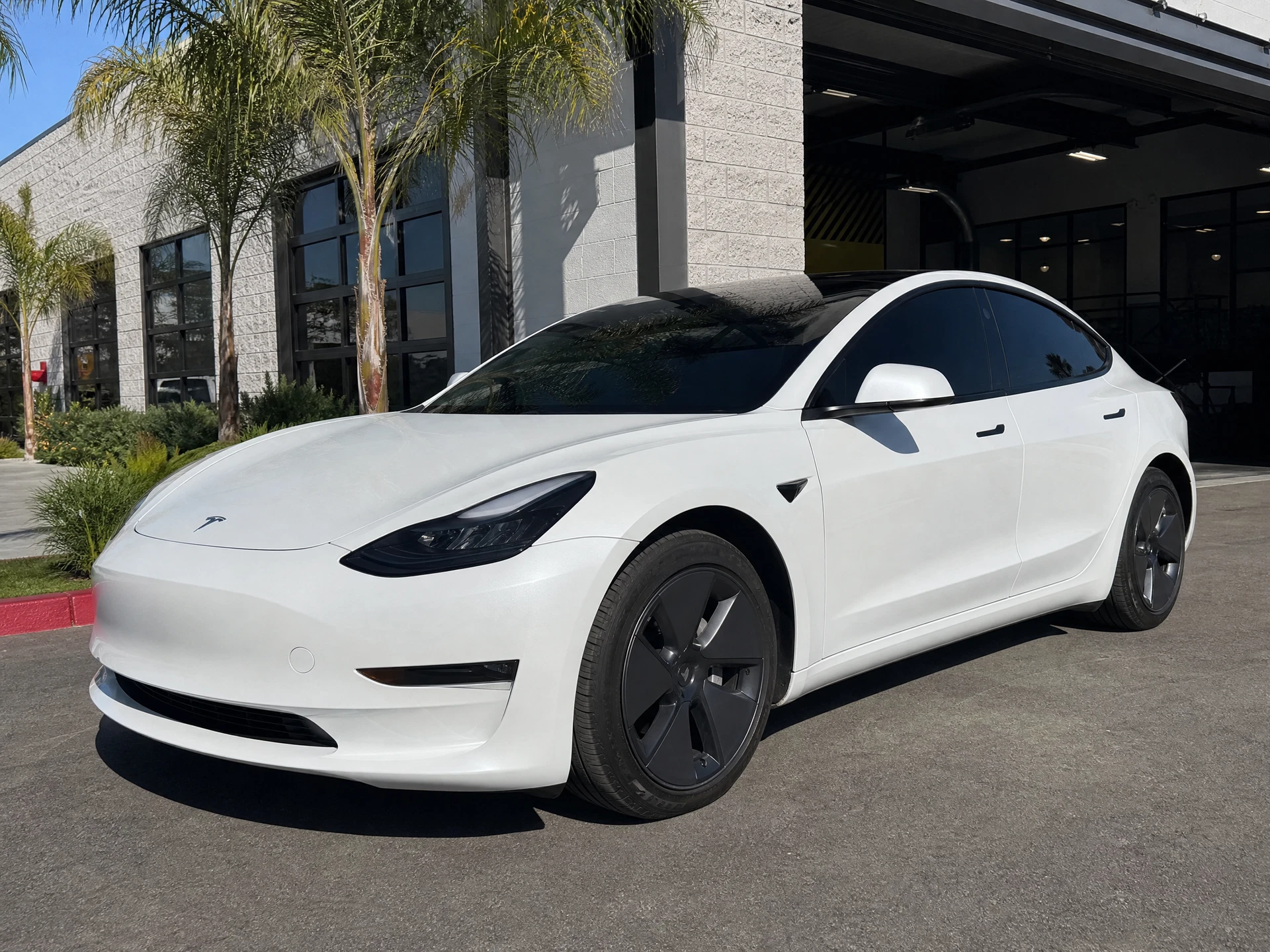 Finished window tint installation
